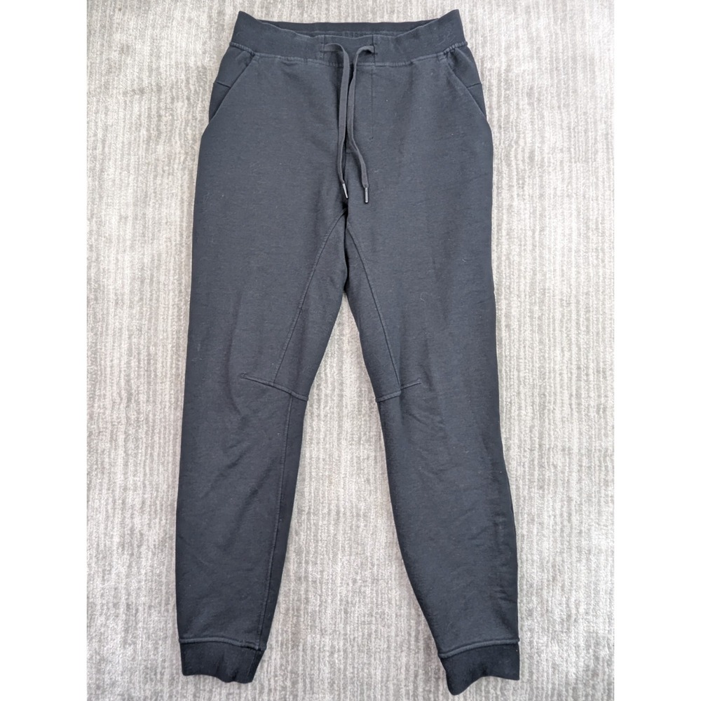 Lululemon City Sweat Joggers Men's Small Black Tapered Sweatpants Lounge LM5AJTS